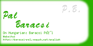 pal baracsi business card